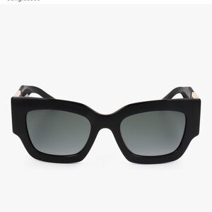 Jimmy Choo NENA/S Black Gold/Dark Grey Shaded 51/21/145 Sunglasses